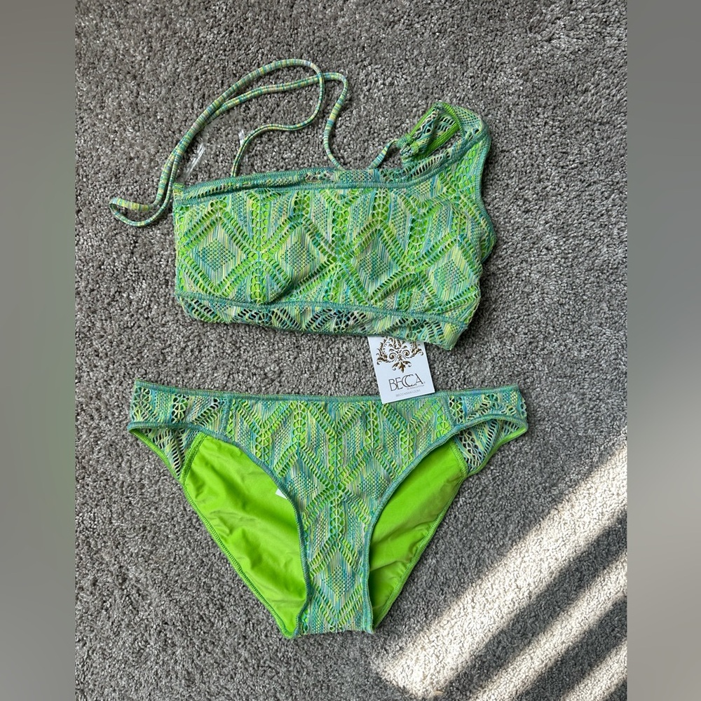 BECCA Vibrant Green Bikini Set